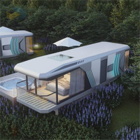 Meilleures ventes, maison préfabriquée moderne en conteneur de 40 pieds, imperméable, ignifuge, mobilier, isolation acoustique, cabine spatiale