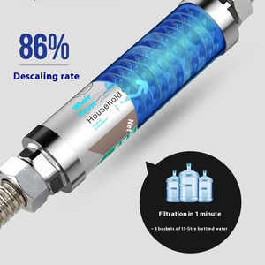 Système de dessalement d'eau portable manuel en acier inoxydable pour camping-car et maison, sans sel, pour eau dure - Détartreur d'eau domestique - Product Image 2