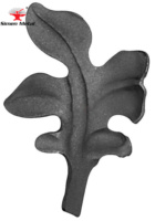 Feuilles en métal estampées, feuilles décoratives en fer forgé, feuille en fer ornementale pour la décoration de portails, de clôtures et de meubles