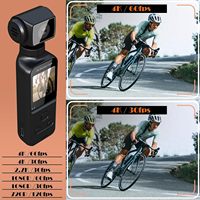 Caméra corporelle 4K avec microphone externe, mini caméra vidéo et audio de poche, caméra rotative