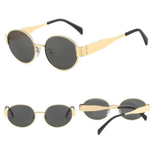 DL GLASSES 2024 Hot Trendy Gafas Hombres Mujeres Gafas ovaladas Lente Rosa Lunettes Pequeño marco de metal Gafas de Sol de moda personalizadas - Product Image 6