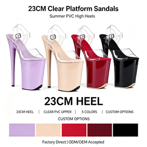 <span class=keywords><strong>รองเท้า</strong></span><span class=keywords><strong>ส้น</strong></span><span class=keywords><strong>สูง</strong></span>แบบใส PVC ขนาด 23 ซม. <span class=keywords><strong>ส้น</strong></span><span class=keywords><strong>สูง</strong></span> <span class=keywords><strong>9</strong></span> <span class=keywords><strong>นิ้ว</strong></span> หลายสี แพลตฟอร์มสำหรับนักเต้นระบำเปลื้องผ้า <span class=keywords><strong>ส้น</strong></span>เข็มแบบสั่งทำพิเศษ - Product Image 6