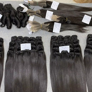 Reasonable Price Vietnam Virgin Cuticle Intact Hair Bundle Vendors Double Drawn Weft Raw Human Hair Extension Natural Style - Product Image 1
