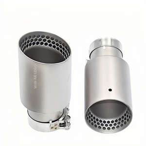 Terminale di Scarico Universale per Auto in Acciaio Inox Opaco 60mm 63mm Ugello Silenziatore per VW GTI MK7 Golf 7 1 Pezzo Tubi di Scarico Opachi - Product Image 4