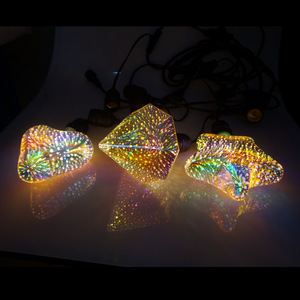 ST64 sáng tạo <span class=keywords><strong>LED</strong></span> Edison bóng đèn 3D pháo hoa Đèn Thủy Tinh bóng ánh sáng tình yêu hình trái tim Internet nổi tiếng bóng đèn - Product Image 4