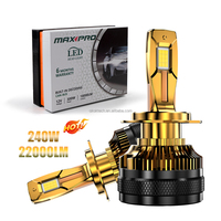 Ampoule de phare LED automobile X120Pro haute puissance 240W H1 H7 H11 H3 9007 9004 240W à lumen stable
