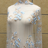 Nouvelle robe en maille florale pour femme avec broderie multicolore Techniques non tissées respirantes pour textiles de maison et enfants