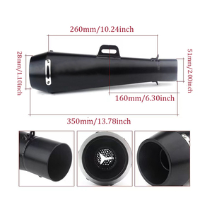 Tubo de Escape para Motocicleta de 51 mm, Silenciador Deslizable para Scooter, Motocross, Dirt Bike, Moto de 300cc, 600cc, <span class=keywords><strong>1000cc</strong></span> - Product Image 2
