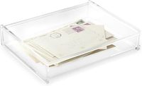Boîte de rangement multifonctionnelle en acrylique transparent avec couvercle à charnière, peut contenir des souvenirs, des bijoux, de petits ornements