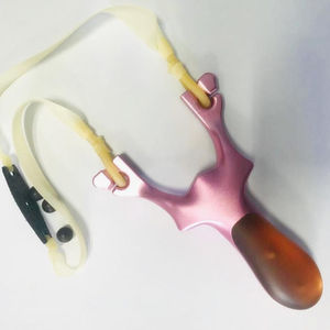 Tirachinas de caza de aluminio dorado rosa, mecanizado CNC, con mango <span class=keywords><strong>PEI</strong></span> amber - Product Image 2