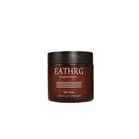 Bouteille en verre ambré givré de 80g 100g avec couvercle en plastique noir mat pour les soins de la peau et la crème pour le visage, pour crème pour le visage