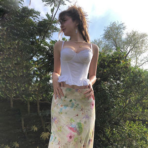 French Style Floral <b>Mermaid</b> <b>Skirt</b> Women Long High Waist Slim Fit Bodycon Pencil <b>Skirt</b> Elegant Floral Print Fishtail Midi <b>Skirt</b> - Product Image 3