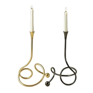 Candelabro y candelabro de Metal negro/dorado de nuevo diseño hecho a mano para decoración de hogares, hoteles y restaurantes, decoración de bodas - Product Image 1
