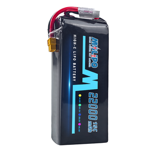 Batería Molipo para Dron, 6S 22.2V 22000mah 15C 25C 35C 70C, Alta Tasa de Descarga, Batería de Estado Semisólido para Dron y Auto RC HR06220 F - Product Image 1