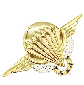 Badges en métal plaqués or personnalisés pour collier, nouveau design, pour parachutistes, <span class=keywords><strong>de</strong></span> défi et commémoratifs, vente en gros - Product Image 3
