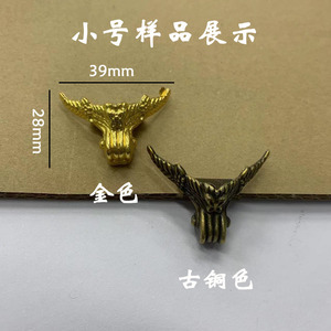 Mingmao Hardware Zinc Alloy <b>Corner</b> <b>Protectors</b> 39mmx28mm Antique Decorative Base For Wooden Box Crystal Ashtray - Product Image 1