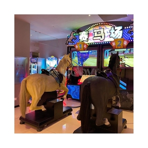Parco divertimenti al coperto elettrico a gettoni golden sport royal horse simulatore di giochi interattivi di corse di cavalli per bambini - Product Image 5