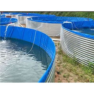 Galvanized Sheet Fish Pond Round Orchard Cistern Outdoor Breeding Pond Shrimp Raising Thickened Waterproof Canvas Pools