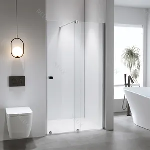 Hotel Glass Panel Shower Screen Bathroom 8mm Tempered Glass Roller Wheel Shower Cabin Sliding Shower Door