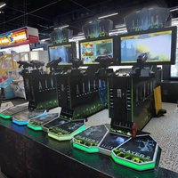 Machine de jeu de tir à pièces vidéo d'arcade interactive trois-en-un à 2 joueurs avec pédale
