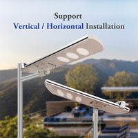 Lampe solaire LED intégrée pour éclairage public, étanche, à montage sur poteau, avec panneau de nettoyage automatique, 40W 60W 80W 100W