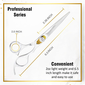 กรรไกรตัดผมอิโนเอะ คาซุทากะ 6.0 นิ้ว สแตนเลสสตีล สำหรับมืออาชีพ แบบปลายตรง ใช้สำหรับทำผมสวย - Product Image 5