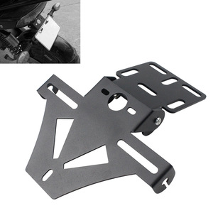 Soporte de matrícula integrado <span class=keywords><strong>para</strong></span> motocicleta y vehículo eléctrico con luz trasera, intermitente y soporte metálico ajustable - Product Image 3