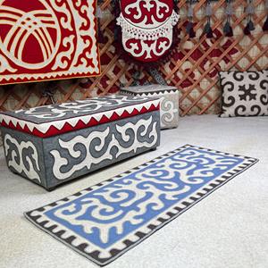 Tapis faits main Saimaly Shyrdak traditionnels écologiques en feutre à poils moyens avec motifs pour usage domestique – Vente en gros - Product Image 2