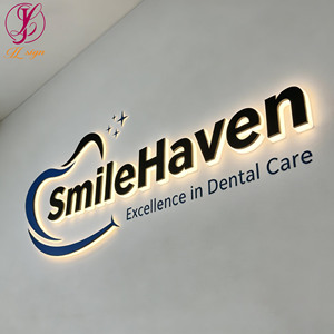 ป้ายไฟ LED สี<span class=keywords><strong>ขาว</strong></span>อบอุ่น ป้ายเรืองแสงภายในแบบกำหนดเอง โลโก้คลินิกทันตกรรมอะคริลิคโลหะ ป้ายตัวอักษร 3 มิติ สำหรับธุรกิจ - Product Image 1