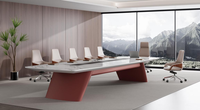 Table de conférence moderne en bois massif pour bureau, école, hôpital - Mobilier de bureau durable