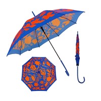 Parapluie Droit Publicitaire de Luxe à Ouverture Automatique, Léger, Revêtement PU, Poignée en J, Format Voyage Compact, Marque Daily Brand