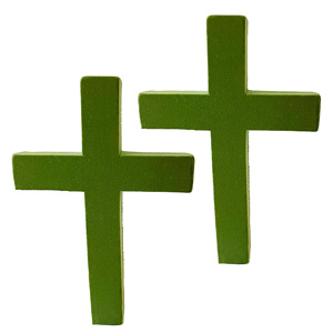 Cross Shaped Floral <b>Foam</b> Green Phenolic Resin Reusable For Qingming Festival <b>Memorial</b> Use Custom Made Packaging - Product Image 4