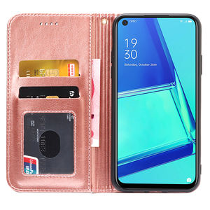 Funda de teléfono móvil para OPPO A52, cubierta trasera de cuero PU para OPPO A52, venta al por mayor - Product Image 3