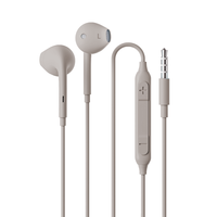Écouteurs filaires semi intra-auriculaires 3,5 mm en gros avec micro et commande sur câble pour appels mains libres