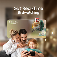 Comedero para Pájaros Solar para Exteriores Willfine con Cámara HD, Reconocimiento de Aves por IA, Resistente al Agua IP66, para Observación de Aves en el Patio Trasero