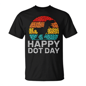 Happy Dot Day T-shirt coloré à pois avec dinosaures pour garçons - Product Image 2