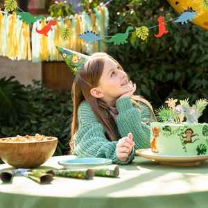 Theme Decorations Bunting Streamers Backdrop for <b>Party</b> <b>Dinosaur</b> Felt Happy <b>Birthday</b> Banner - Product Image 2