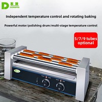 Machine à hot-dogs rotative entièrement automatique à température constante, à économie d'énergie, en acier inoxydable, chauffage électrique commercial