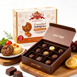 Caja <span class=keywords><strong>de</strong></span> Regalo Premium para Postres, Cartón Rígido <span class=keywords><strong>de</strong></span> Grado Alimenticio para Empaque <span class=keywords><strong>de</strong></span> Chocolate con Ventana Transparente, Suministro con Logotipo Personalizado - Product Image 3