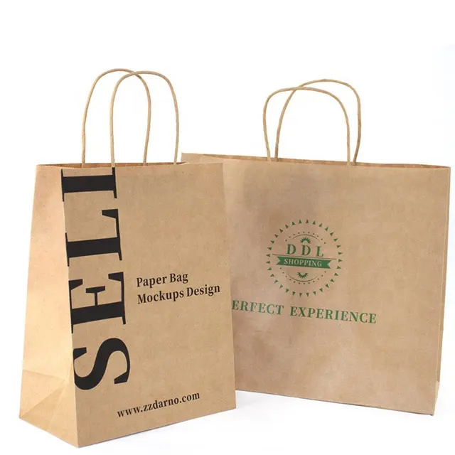 Biodegradable Good Price Cosmetic Gift Paper Bag Design Famous Luxury Brand Green Logo Paper Sachet Bag