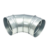 Système HVAC, conduites d'air droites en acier inoxydable/acier galvanisé et coudes à 45/90 degrés avec protection anticorrosion et installation facile