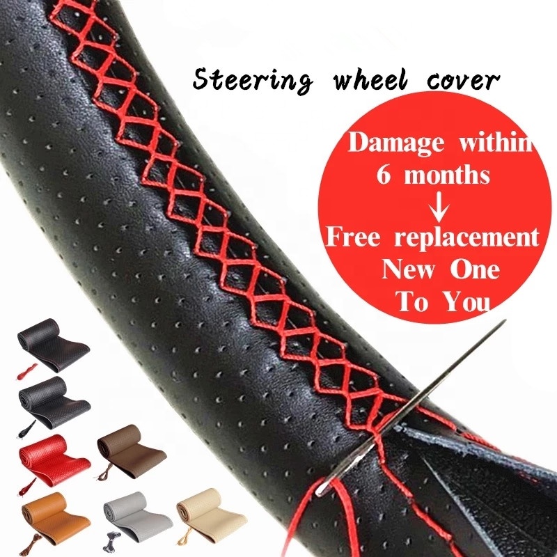 Nissan Micra K12 (2002-2010) Hand Stitched Steering Wheel Cover - PU Leather Microfiber Car Styling