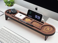 202509 organisateur de bureau en bois personnalisé Station d'accueil en bois téléphone support de tablette support