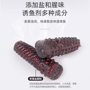 Soft Bait <b>Worm</b> TPE Material High Elasticity For Bass Freshwater Fishing - Product Image 4