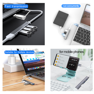 Eonline 6 trong 1 loại C USB Hub Dock 3.0 USB 3.0 HUB 4 cổng đa Splitter Adapter OTG cho Lenovo Huawei Xiaomi MacBook nhôm - Product Image 5