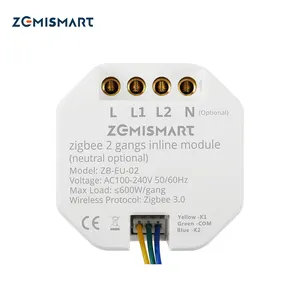 Zigbee 3.0内联开关DIY断路器模块SmartThings Hubitat应用程序远程控制智能家居Zigbee灯开关底座OEM