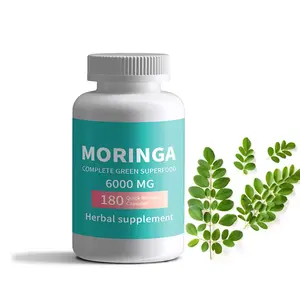 Moringa en polvo a granel, cápsulas orgánicas personalizadas, polvo de hoja de moringa