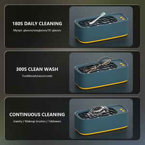 Máquina de Limpieza Ultrasónica Portátil de 45KHZ, Limpiador de Alta Frecuencia con Vibración y Temporizador de 360° para Joyería/Gafas/Herramientas de Maquillaje - Product Image 4