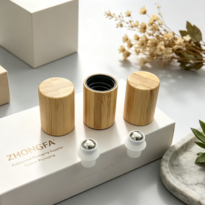 Capsules compte-gouttes personnalisées OEM en bambou et en bois, fermetures écologiques pour flacons d'huiles essentielles et de sérums, fermeture en bois - Product Image 4