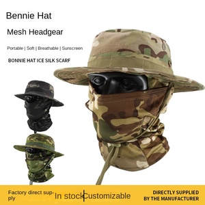 Mùa hè ngoài trời chiến thuật lĩnh vực CS phù hợp với sườn Mũ ngụy trang Bennie mũ cá rộng Kem chống nắng thoáng khí sườn cho cuộc phiêu lưu ngoài trời - Product Image 2